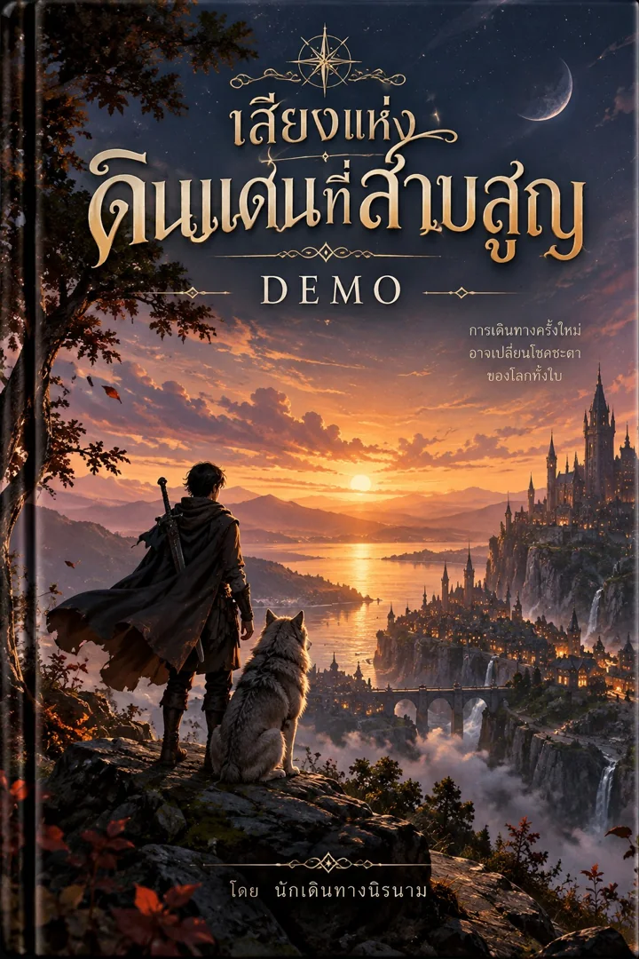 ปกหนังสือตัวอย่าง เสียงแห่งดินแดนที่สาบสูญ