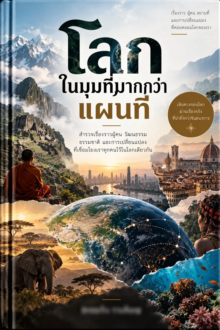 ปกหนังสือตัวอย่าง โลกในมุมที่มากกว่าแผนที่