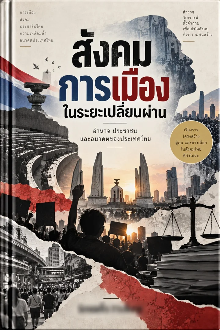 ปกหนังสือตัวอย่าง สังคมการเมืองในระยะเปลี่ยนผ่าน