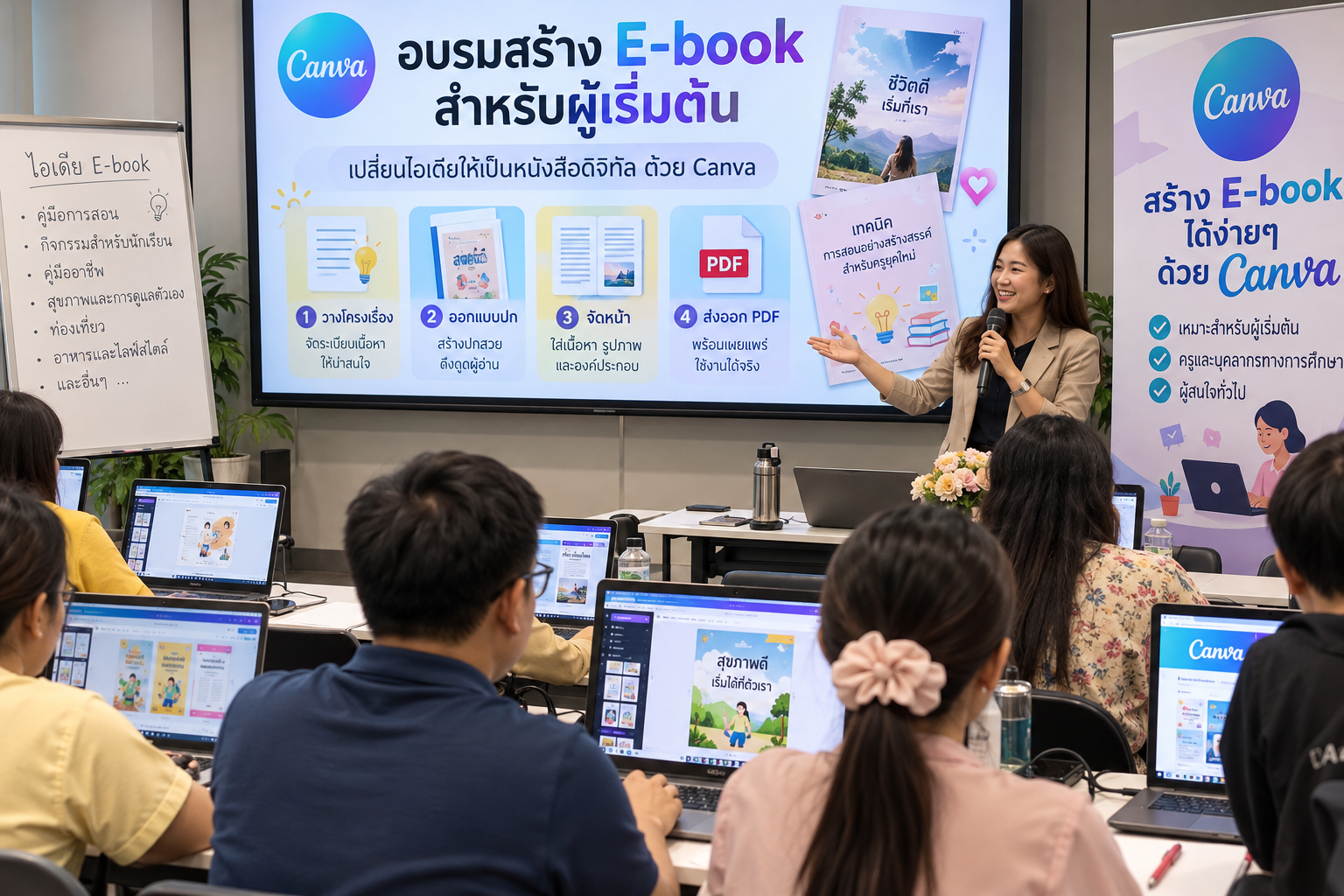 ภาพประกอบเวิร์กช็อปสร้าง E-book สำหรับผู้เริ่มต้น