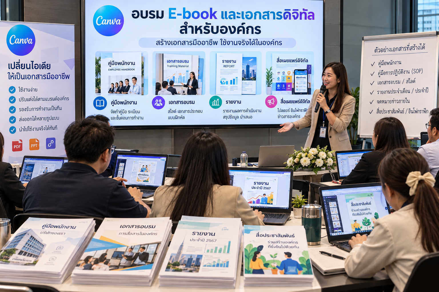 ภาพประกอบอบรม E-book สำหรับองค์กร