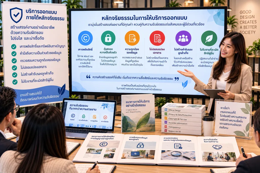 ภาพประกอบแนวทางการออกแบบอย่างมีจริยธรรม